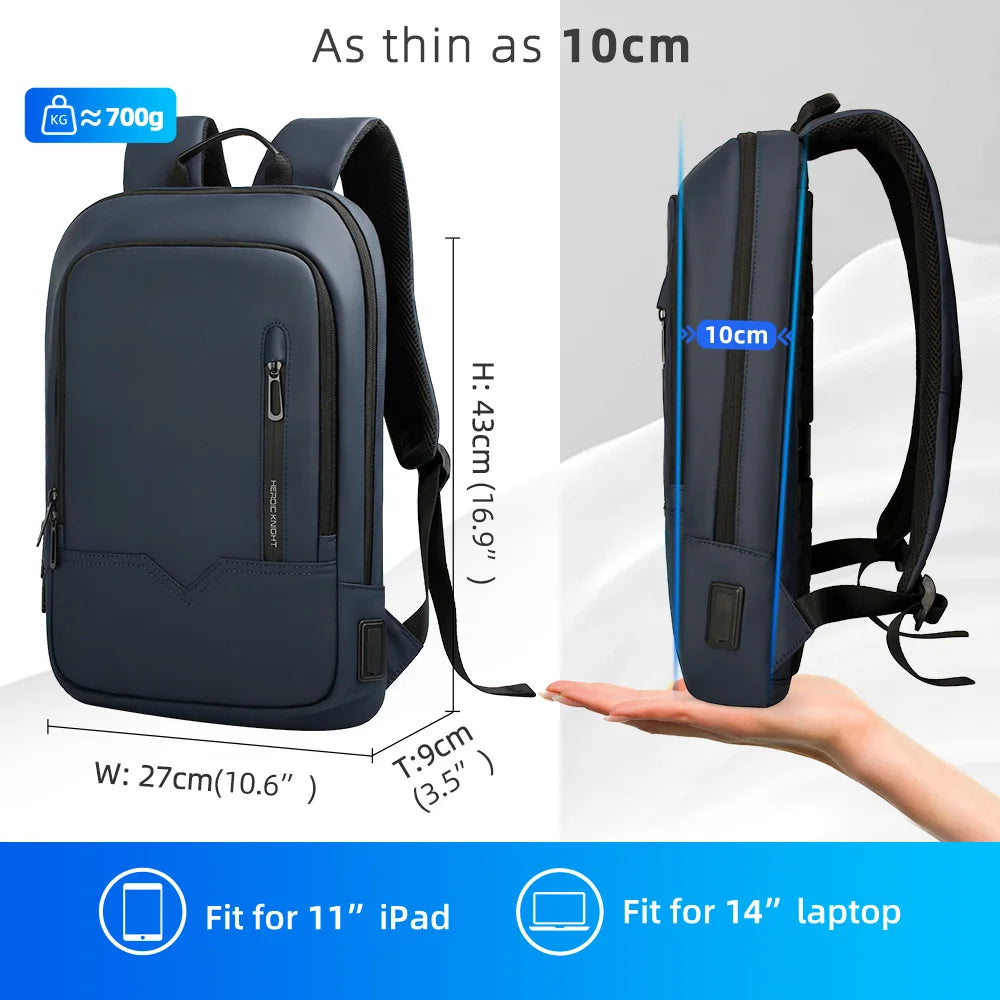 HK Slim Backpack For Men 15.6 Inch Laptop Bags Waterproof Minimalist Business Ba - View 4
