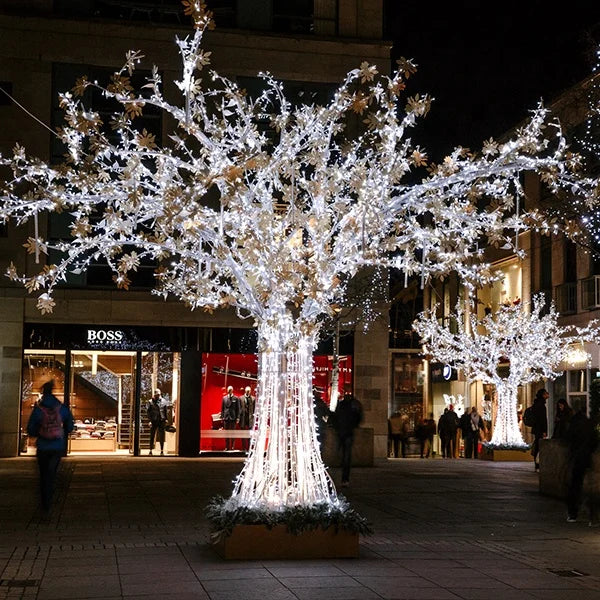 Christmas Holiday Street Decoration Fancy LED Christmas Tree Motif Lig - Front View