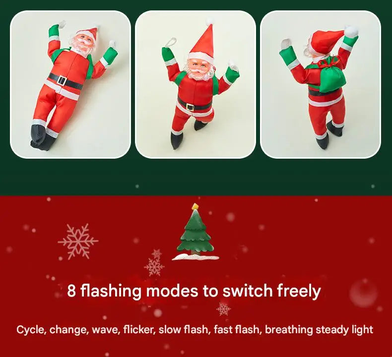 Christmas Parachute Light with Santa Claus 8 Mode Hanging Xmas Lamp fo - Material Detail