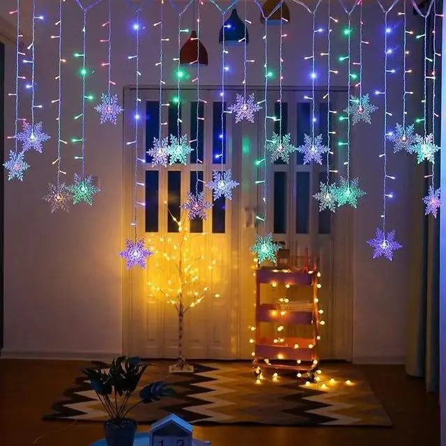 Christmas Light 3.5m Led Snowflake Garland Curtain String Fairy Lights - View 24