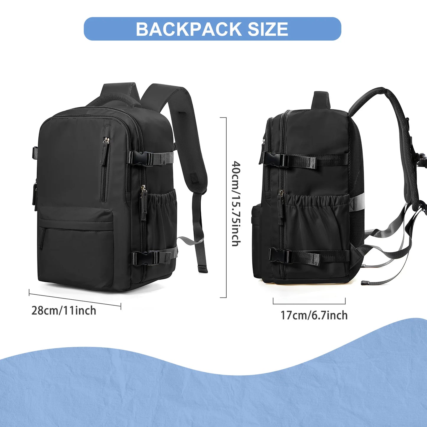 Men's Backpack Travel Backpack Cabin Bag Size Ryanair 40x20x25 Backpack Large Wa - View 10