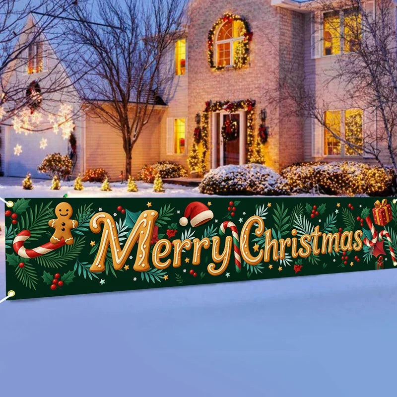 Christmas Outdoor Banner Merry Christmas Decorations For Home 2025 Out - Texture Detail