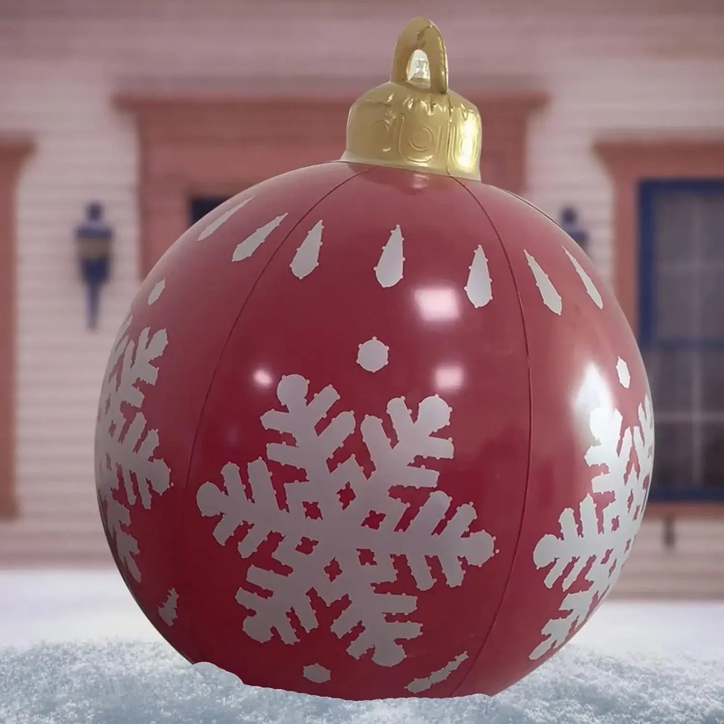 60cm Outdoor Christmas Inflatable Decorated Ball PVC Giant Big Large B - Close-up View