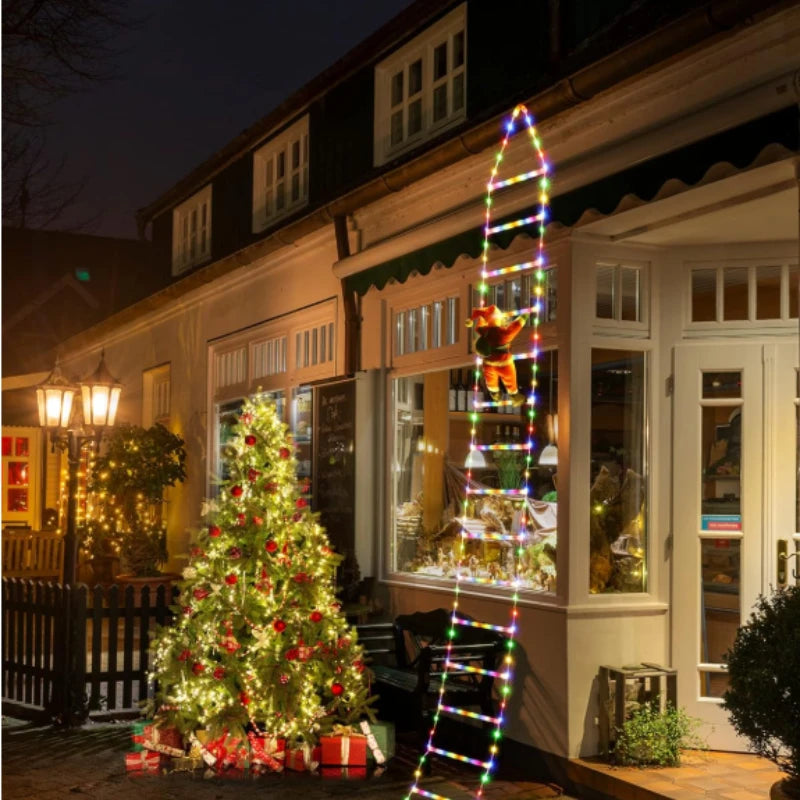 Christmas LED Santa Claus Climbing Ladder Light USB Plug 8 Flashing Mo - Feature Highlight