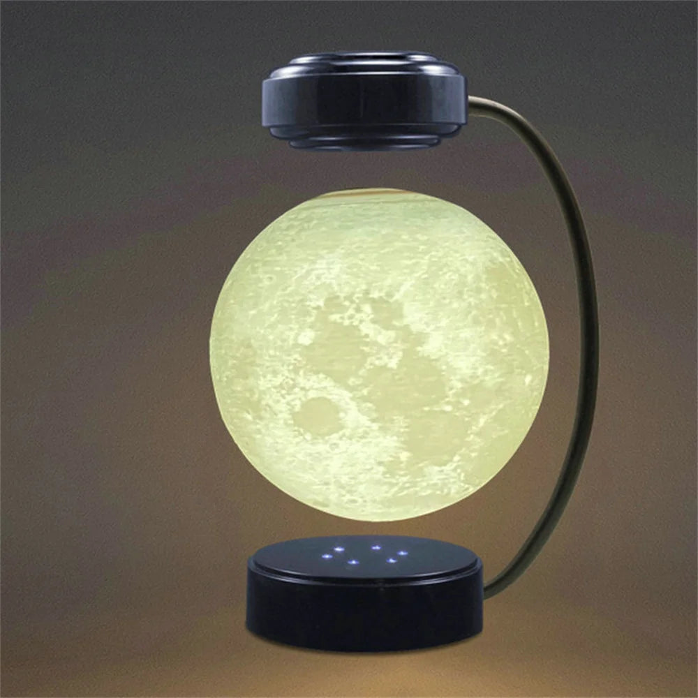 Magnetic Levitating 3D Moon Lamp LED Night Light Rotating Wi...