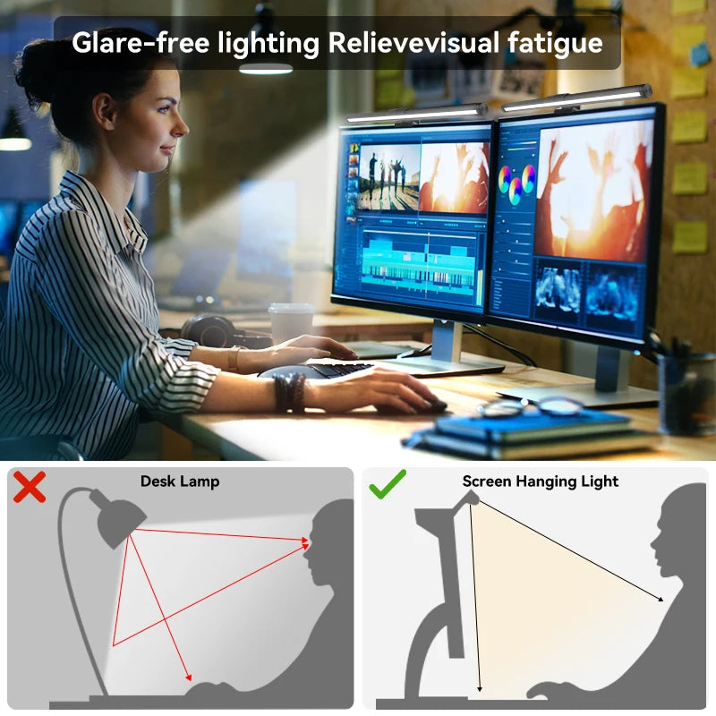 LED Screen Light Bar Monitor For Pc Screen Hanging USB Stepless Dimming RGB Curv - View 32