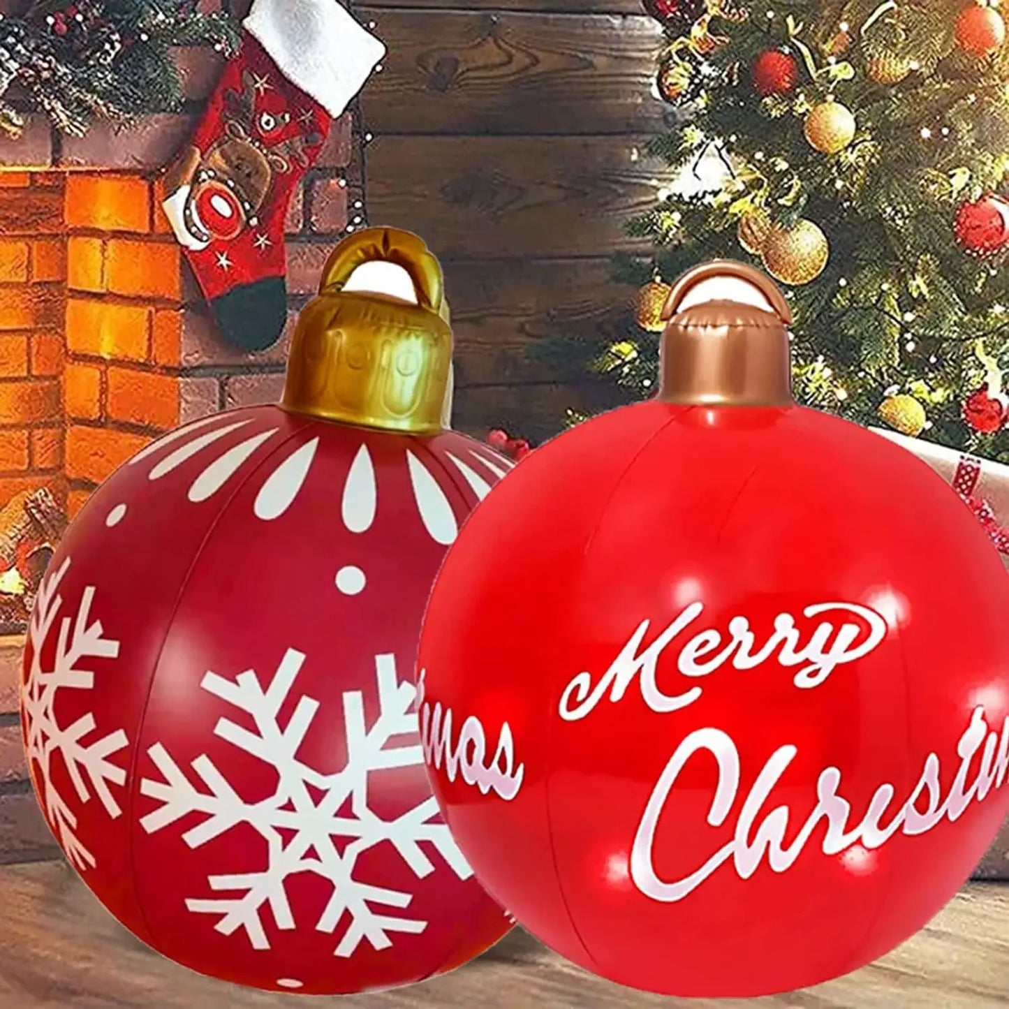 60cm Outdoor Christmas Inflatable Decorated Ball PVC Giant Big Large B - Texture Detail