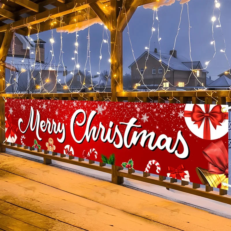 Christmas Outdoor Banner Merry Christmas Decorations For Home 2025 Out - Pattern Detail