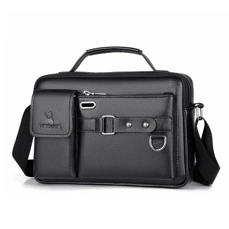 2024 New Men Shoulder Bag for 10.4" Ipad PU Leather Business