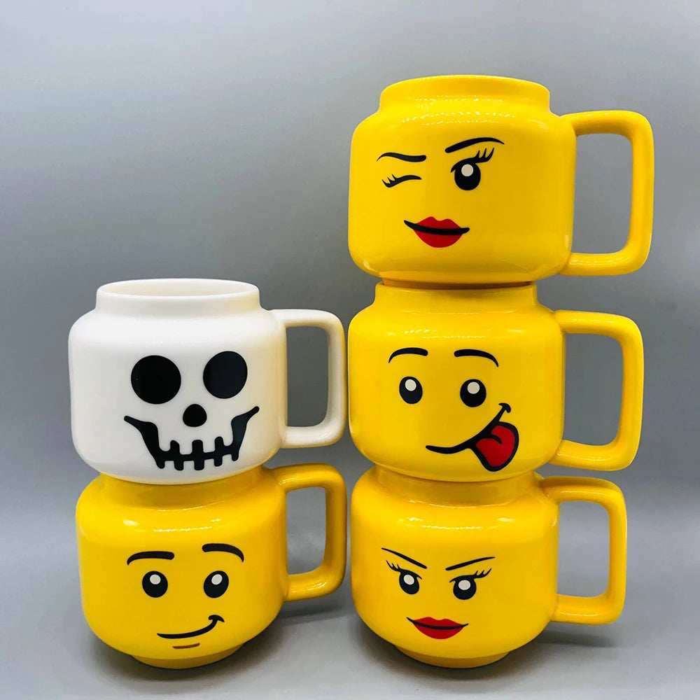 Cartoon Ceramic Mug 250ML Creative Coffee Cup Cute Emoji Mug Interesti - Material Detail