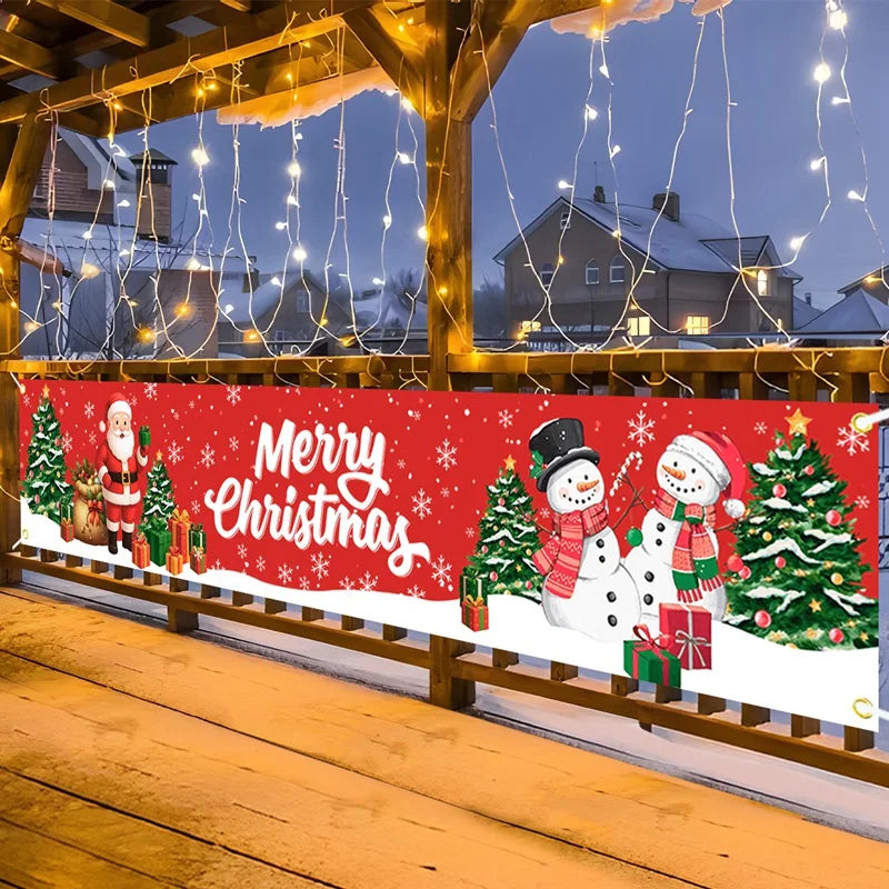 Christmas Outdoor Banner Merry Christmas Decorations For Home 2025 Out - Detail View