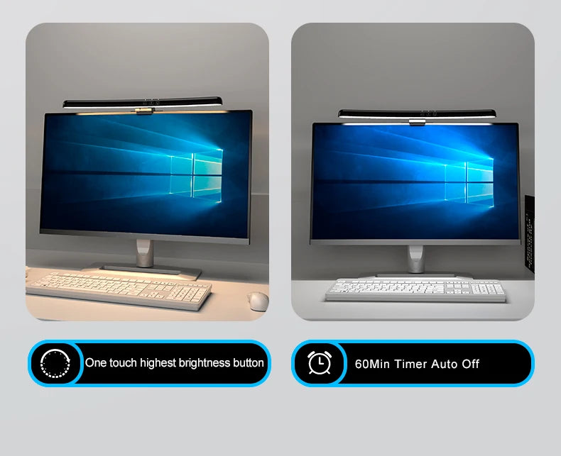 Curved Screen Hanging Light Bar RGB Desktop Background Atmosphere Lamp 3-Color E - View 25