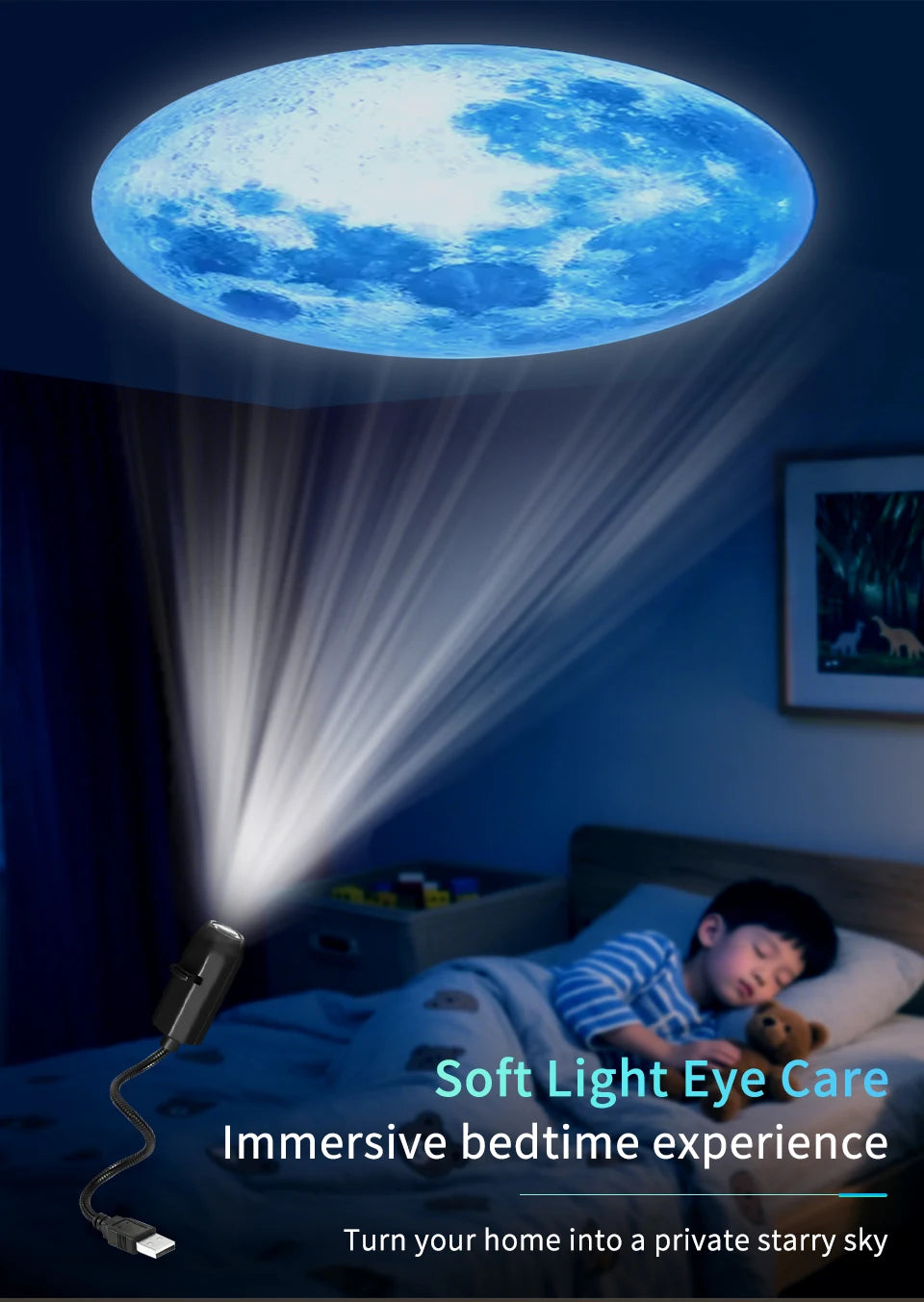 Christmas Halloween Led Projection Lamp Pumpkin Night Light Ceiling Wa - Feature Highlight