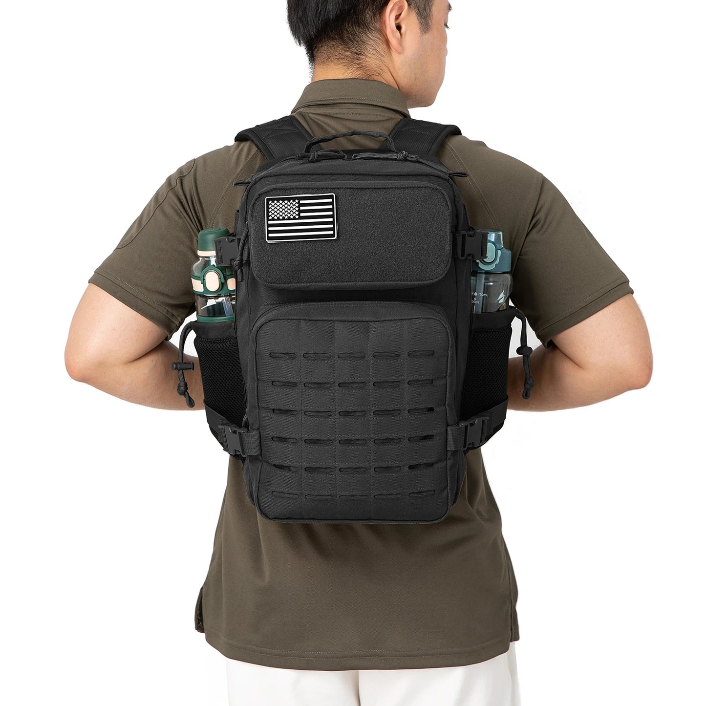 25L Tactical Backpack Outdoor Bag Fitness Backpack MOLLE Backpack Wome - Back View