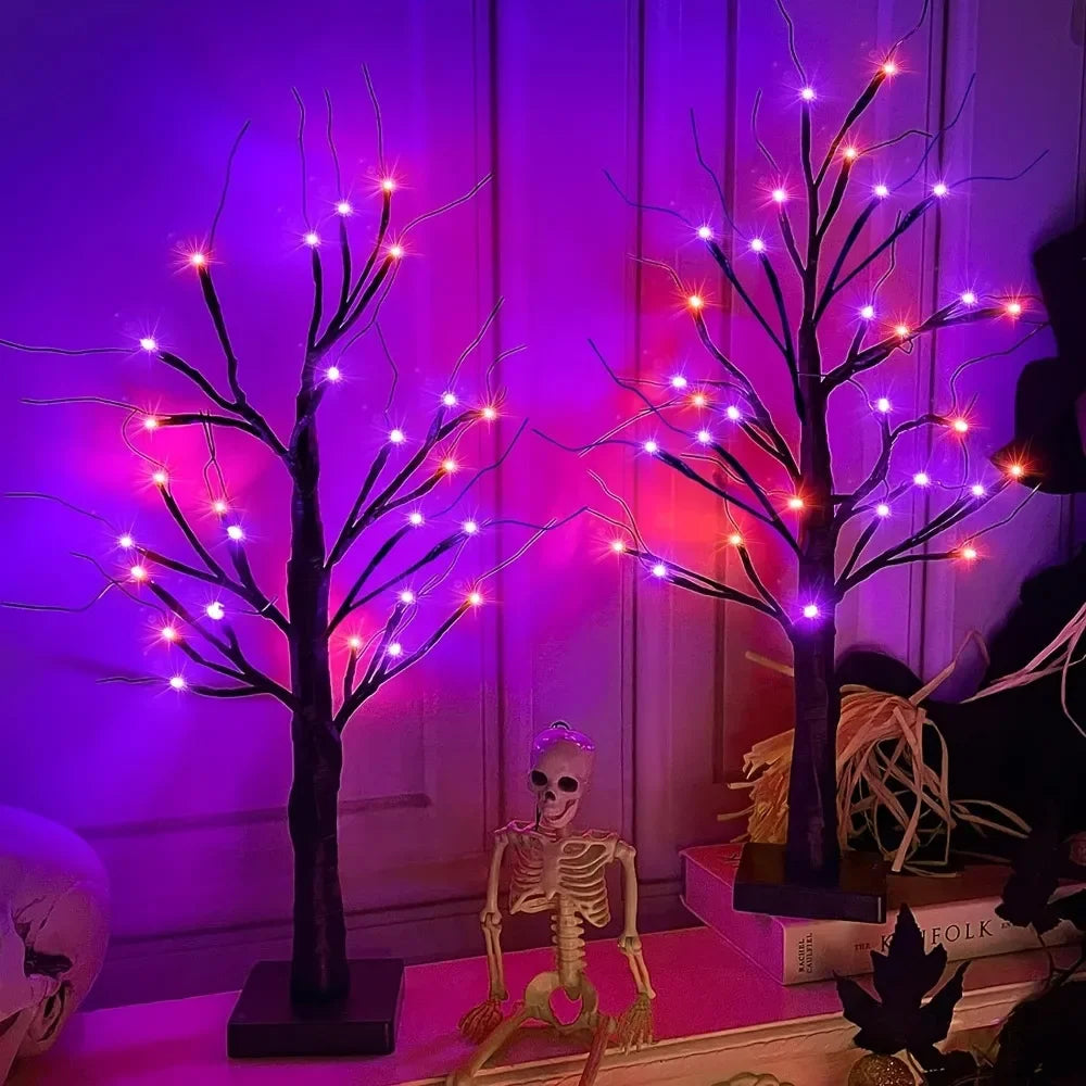 Christmas LED Tree Lights Christmas Birch Tree Home Decoration Lights - Interior View