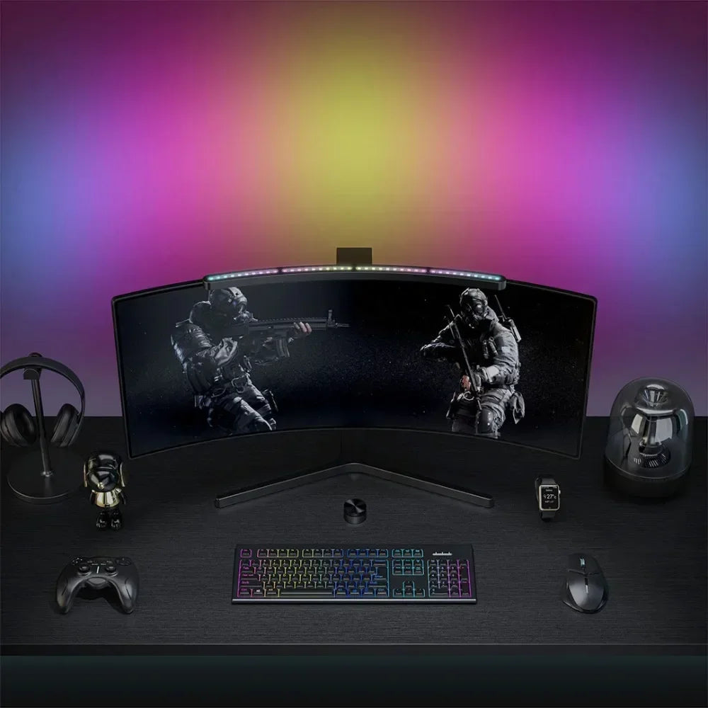 LYMAX Curved Screen Bar Monitor Light With RGB Backlight Screen Hanging Lamp Sma - View 5