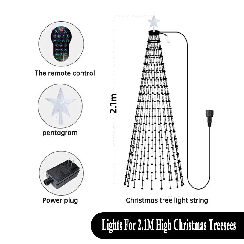Smart Christmas Tree Lights App DIY Text Pictures Music Rhythm LED RGB String Li - View 20