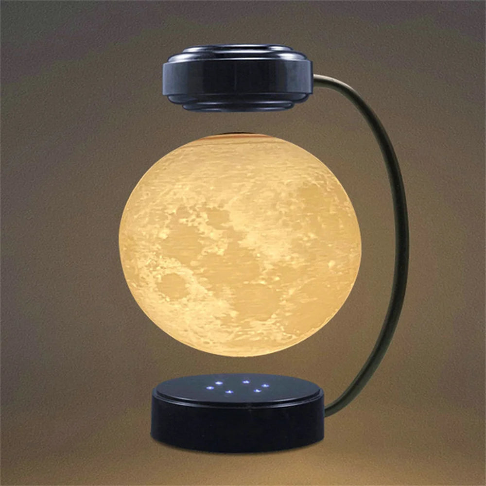 Magnetic Levitating 3D Moon Lamp LED Night Light Rotating Wi...