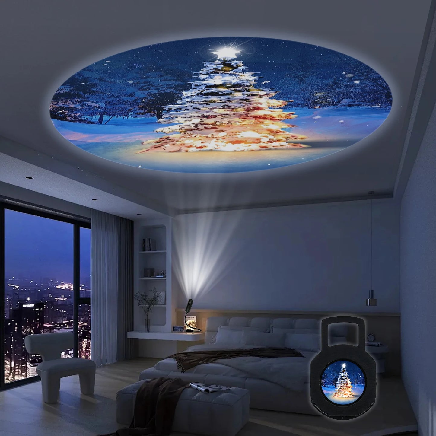 Christmas tree projection light - Interior View