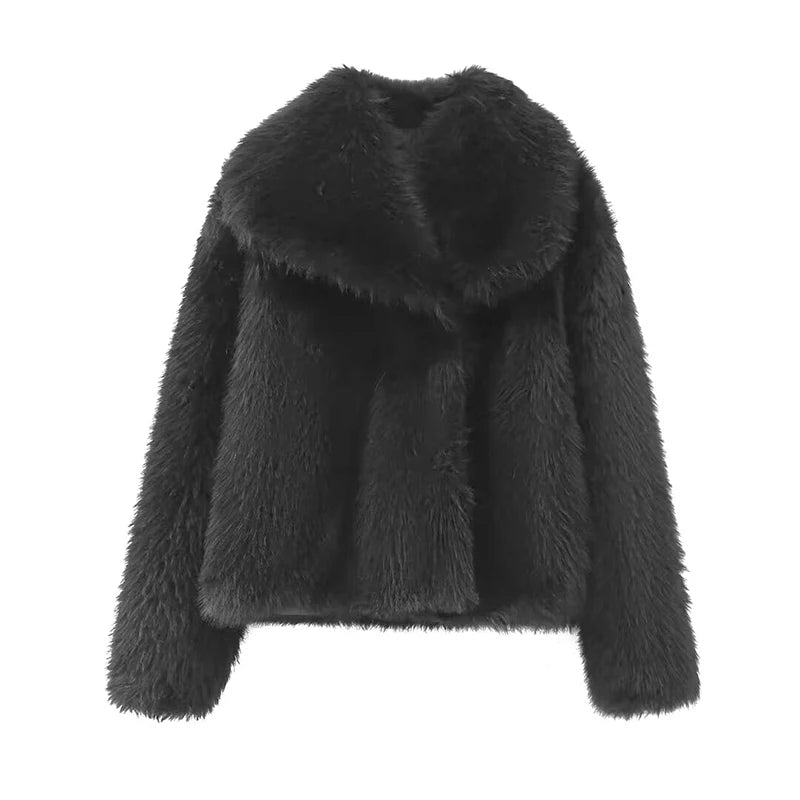 SIYANG 2024 Autumn Winter Women Casual Faux Fur Jackets Fashion Streetwear Solid - View 14
