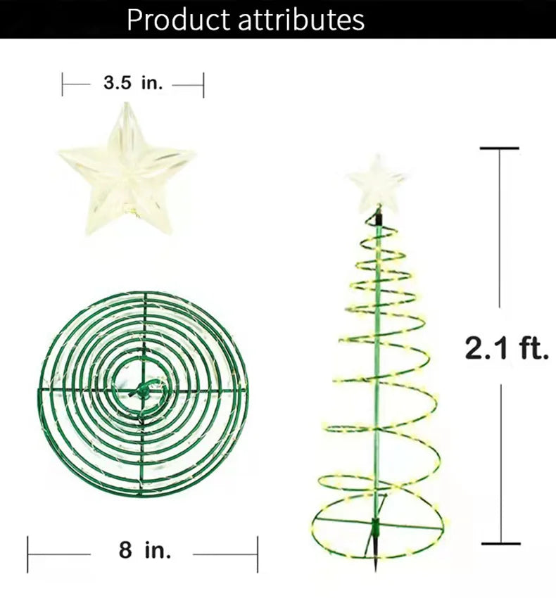 Solar Outdoor Garden Christmas Tree Lights LED String Lights IP65 Star Light Dec - View 13