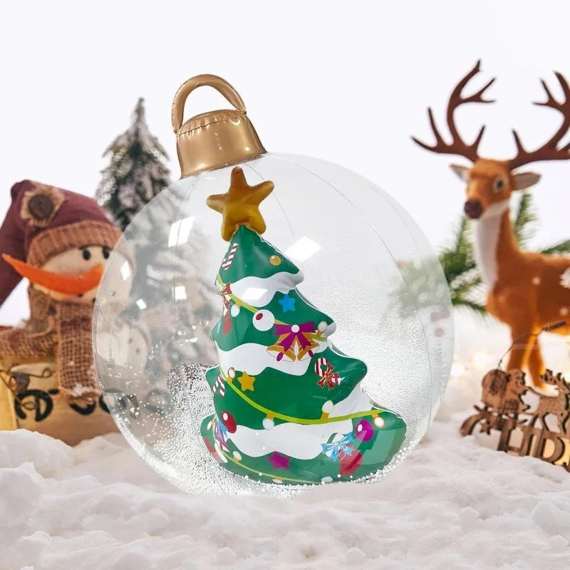 2026 Christmas Santa Snowman Balloons Xmas Tree Decorations Outdoor Ho - Feature Highlight