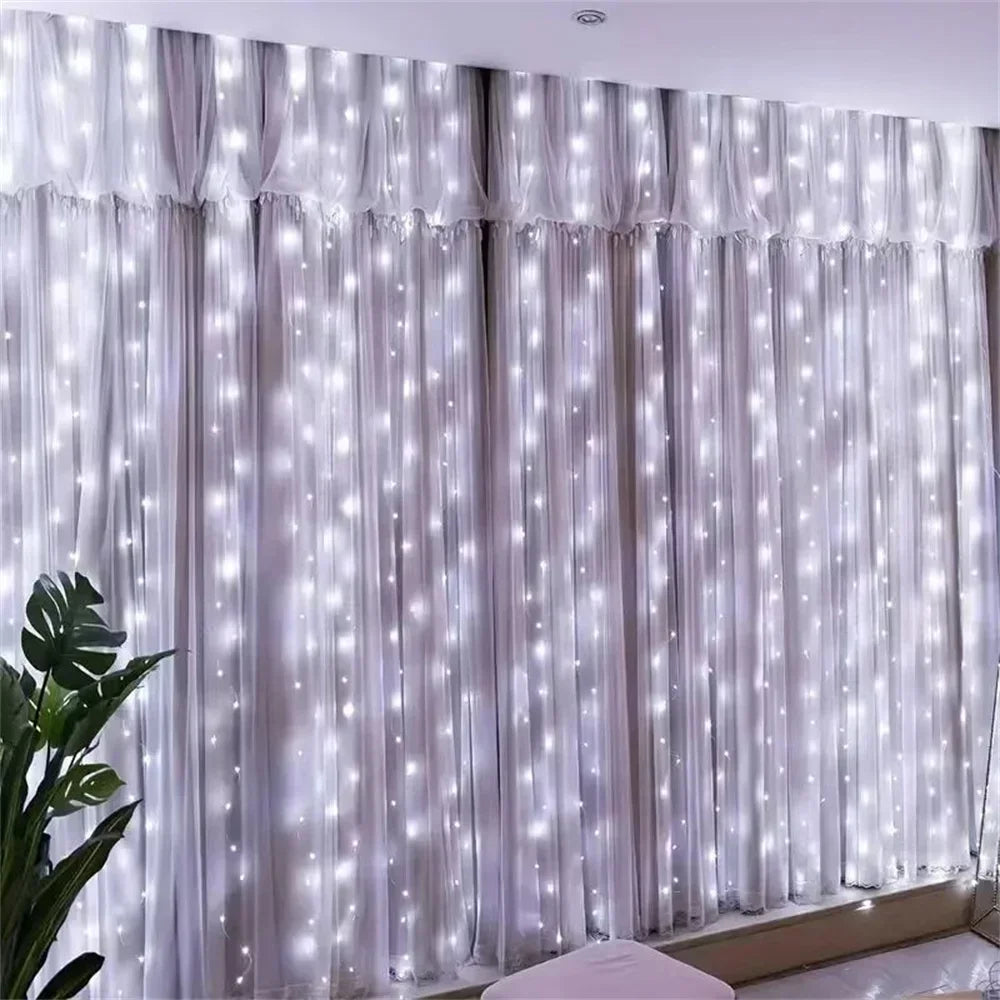 Christmas Light Party Birthday Wall Decoration LED 8 Mode 3/6M Garland - Lifestyle View