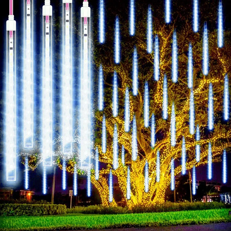 Christmas Lights Outdoor 8 Tubes Meteor Shower Lights LED Snow Falling - View 21