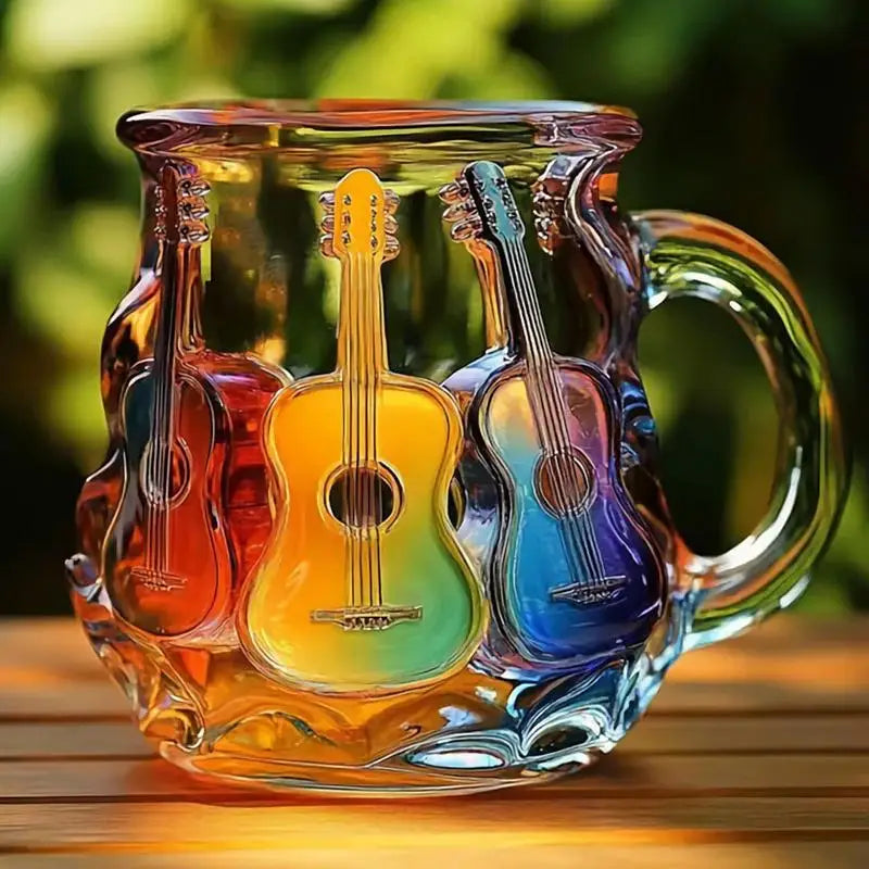 Guitar Mug Novelty Music Themed Mug Cup Latte Milk Hot Cocoa Beverages Glasses N - View 6