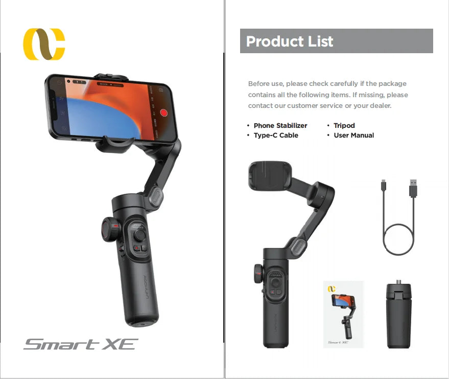 AOCHUAN 3-Axis Handheld Gimbal Stabilizer for Smartphone with Fill Lig - Lifestyle View