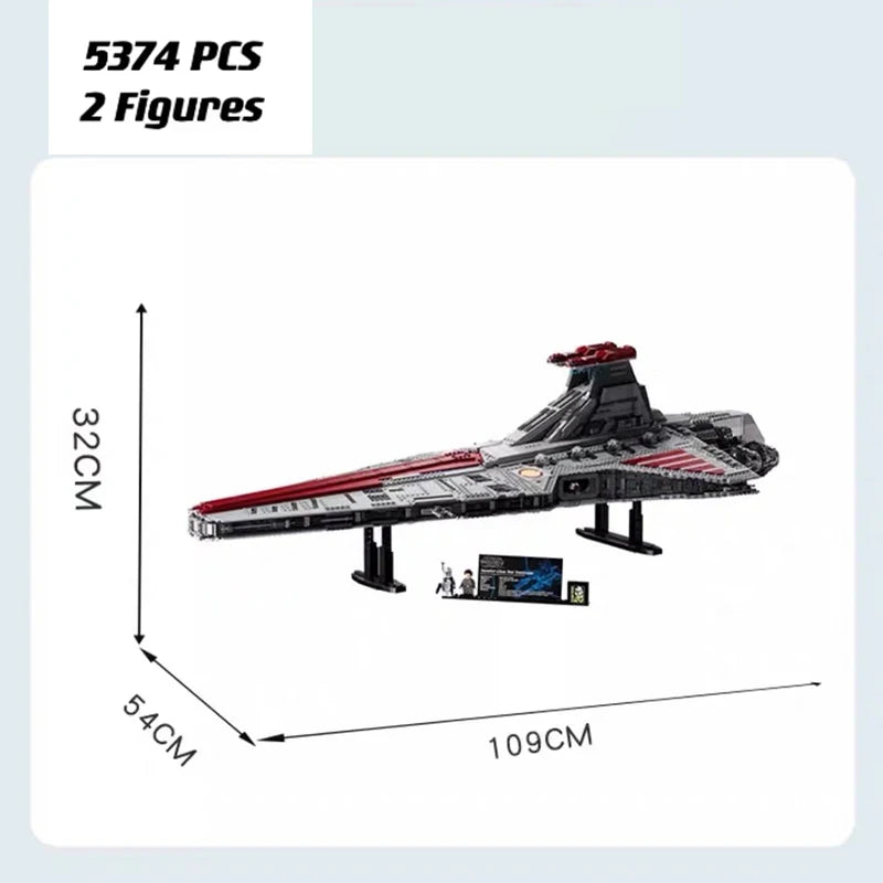 MINISO Disney 5374pcs Wars Stars Battle Biggest Venator-class Republic Attack Cr - View 6