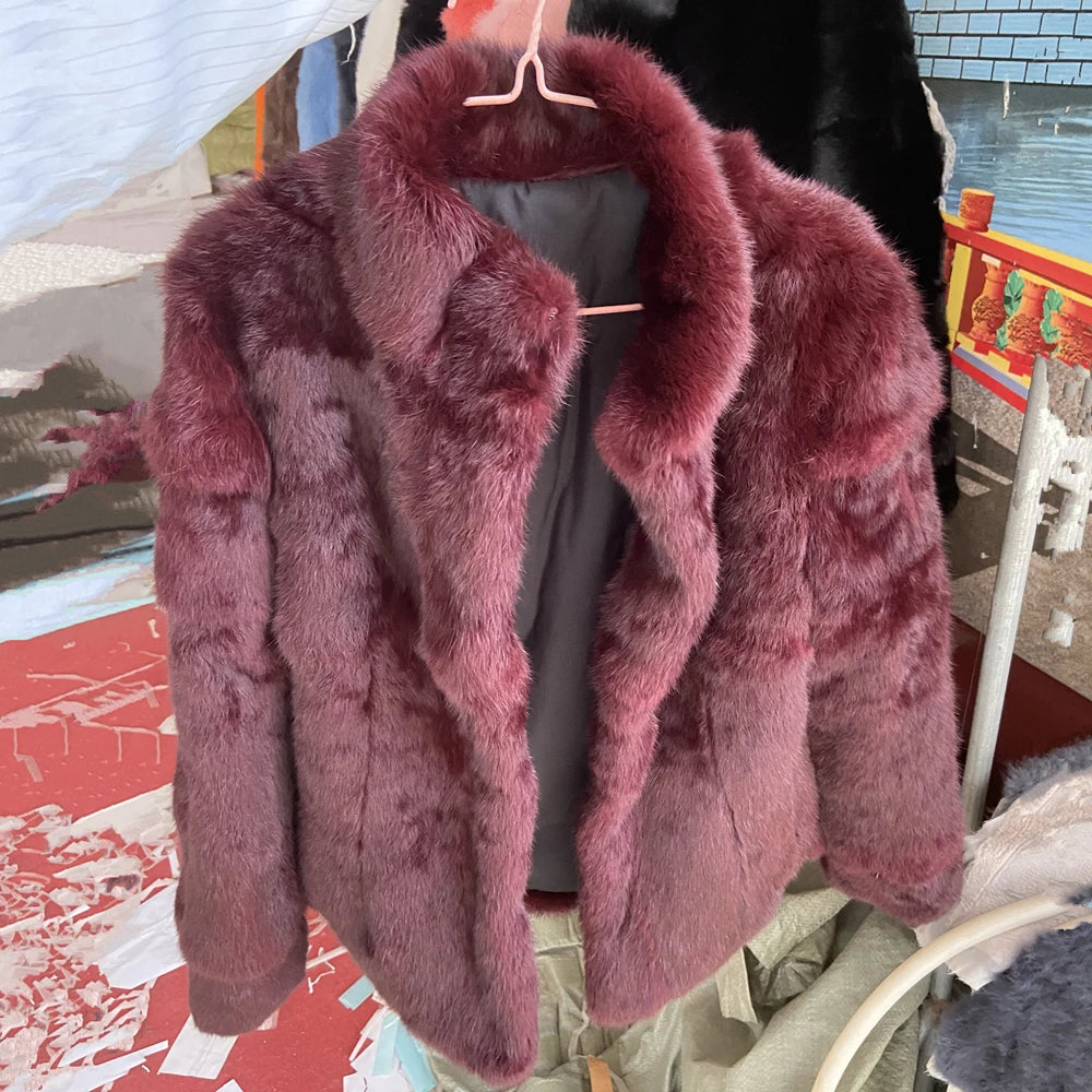 Fancy Rani Natural Rabbit Fur Coat Women Winter Jacket Real Leather And Fur Wome - View 65