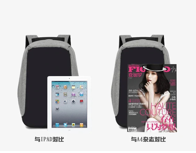 Anti-theft Backpack Bag 15.6 Inch Laptop Men Mochila Male Waterproof B - Usage View