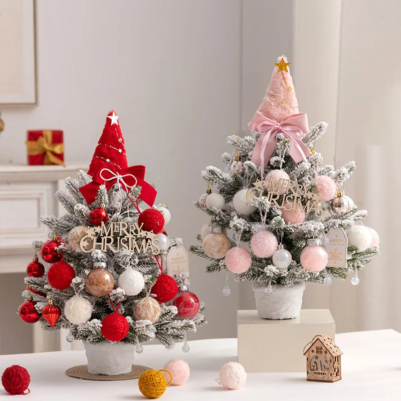 Christmas Tree DIY Set 35cm Xmas Tree with LED Lights Tabletop Ornamen - Detail View