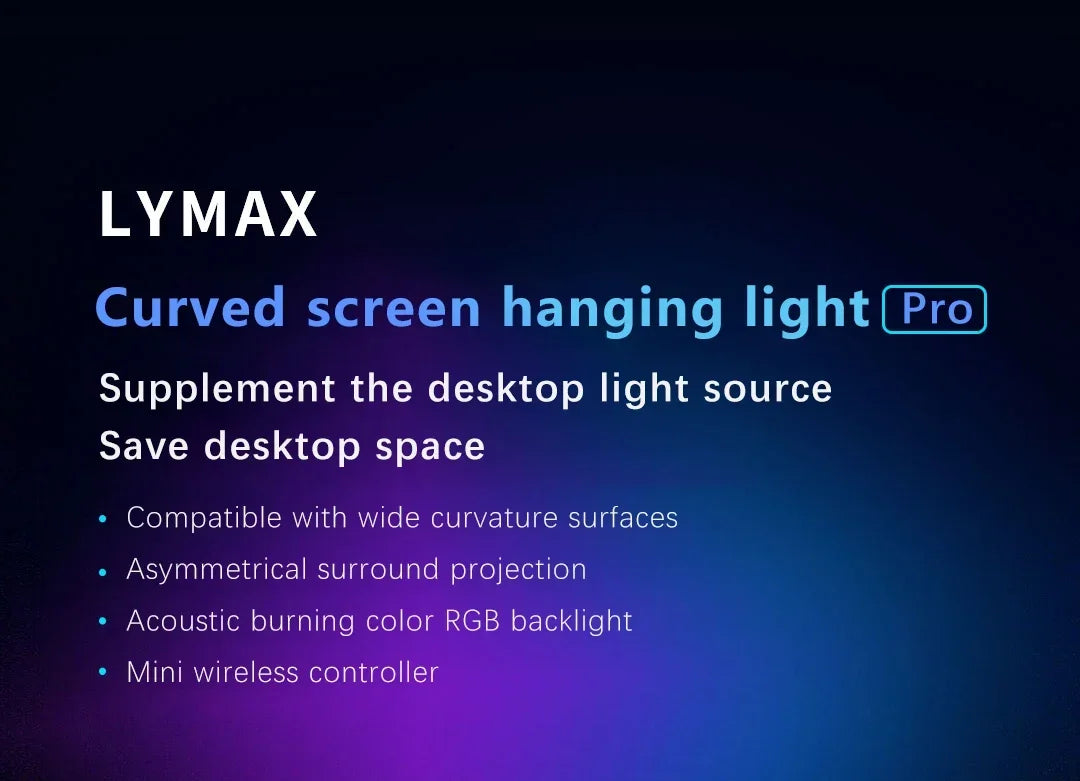 LYMAX Curved Screen Bar Monitor Light With RGB Backlight Screen Hanging Lamp Sma - View 11