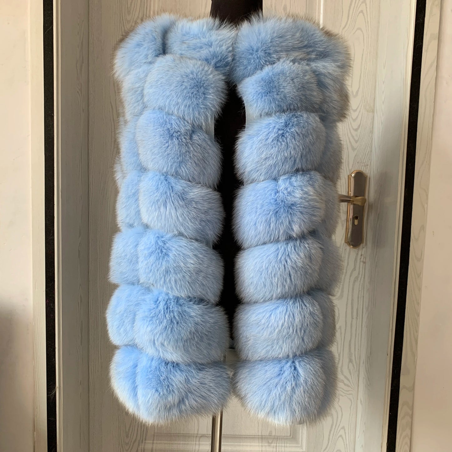 Natural fox fur vest ladies winter autumn coat warm vest made of natural fur wom - View 24