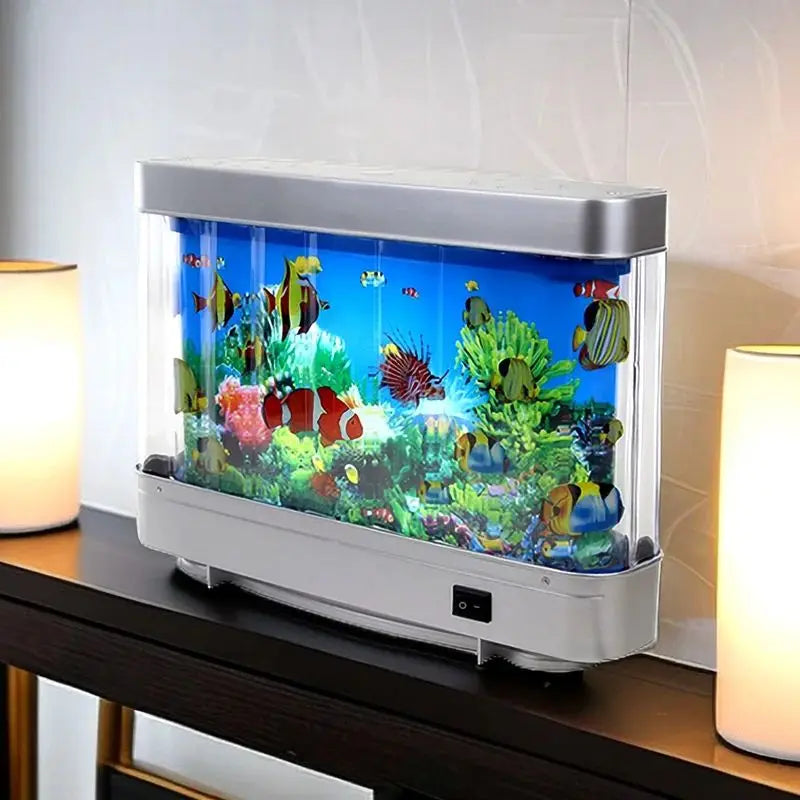Desktop Aquarium Fish Tank Decorative Light Usb Dynamic Fish Tank Decorative Lig - View 9