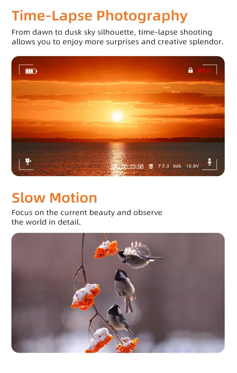 ORDRO M5 Action Camera 4k Handheld Pocket Digital Camcorder 3-axis Gimbal Stabil - View 17