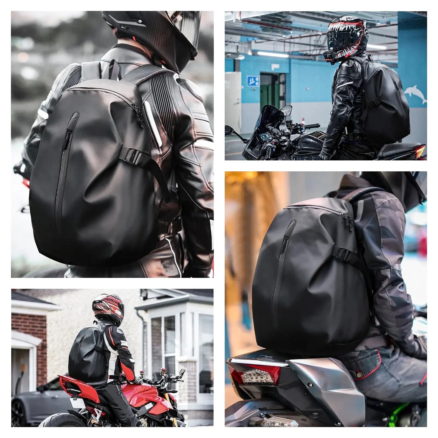 Likros Motorcycle Backpack Waterproof Foldable Helmet Backpack Men Travel Backpa - View 6