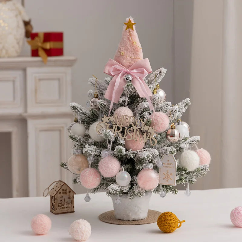 Christmas Tree DIY Set 35cm Xmas Tree with LED Lights Tabletop Ornamen - Color Variant