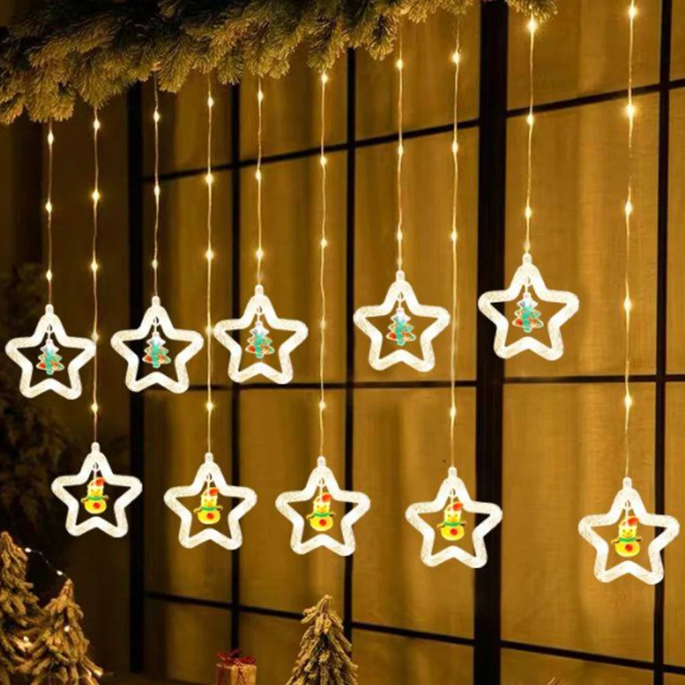 Christmas Led Decorative Lights Strip Star Curtain Lights Christmas Tr - View 22