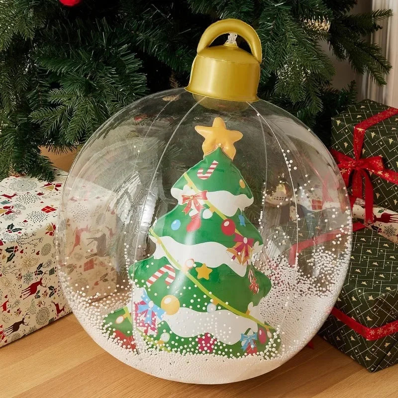 2026 Christmas Santa Snowman Balloons Xmas Tree Decorations Outdoor Ho - Assembly Detail