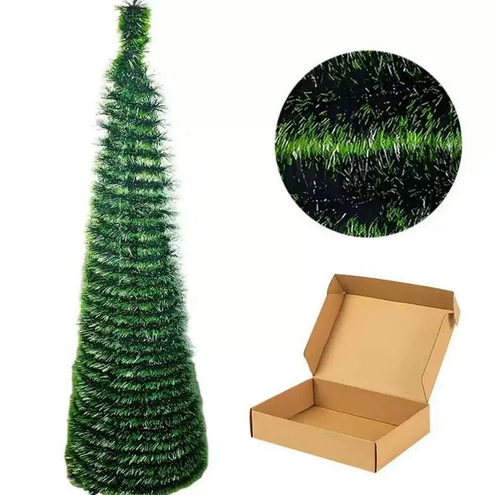 Christmas Tree 5 Ft Festival Ornament Faux Foldable Christmas Tree Chr - View 19