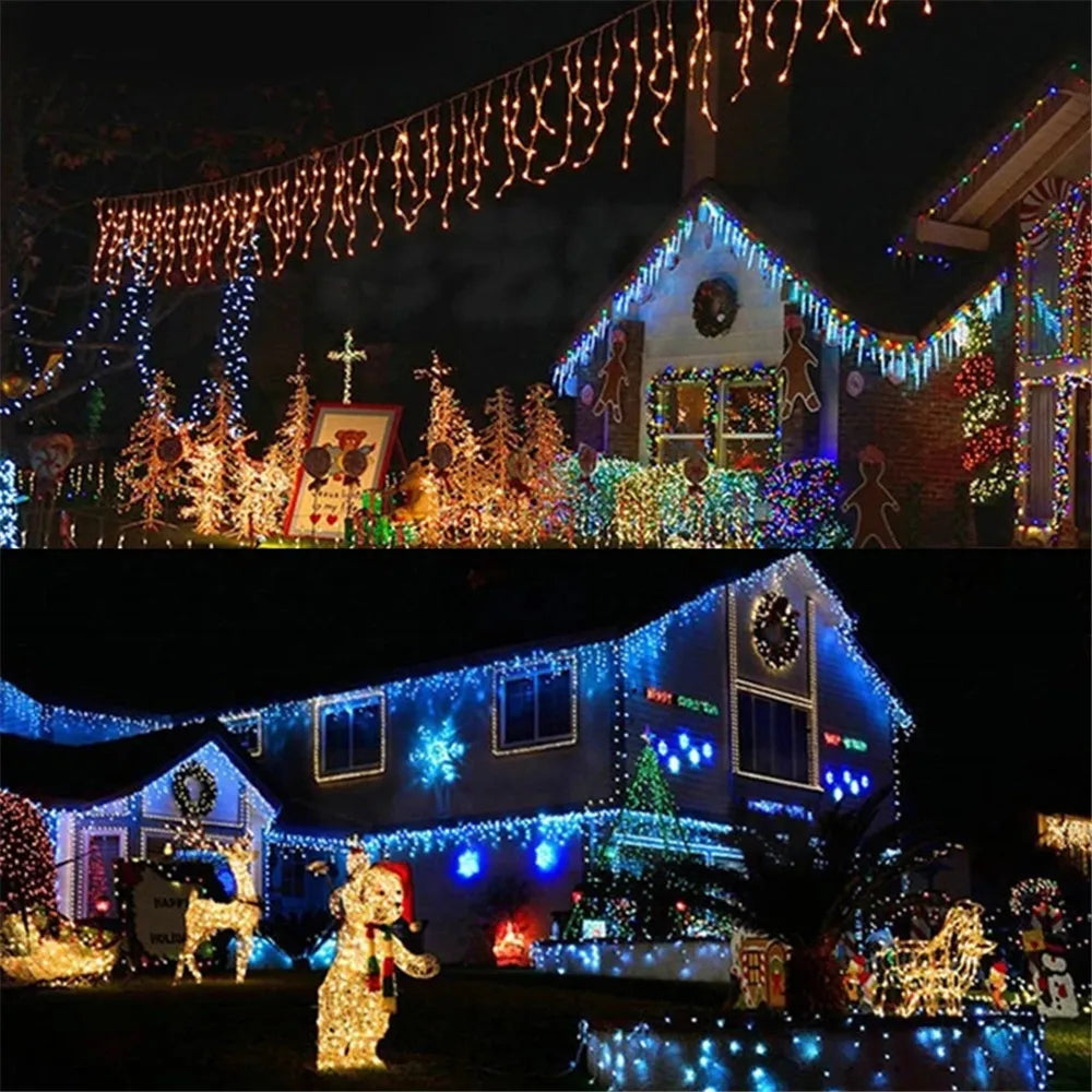 Christmas Lights Waterfall Outdoor Decoration 5M Droop 0.4-0.6m Led Li - Detail View