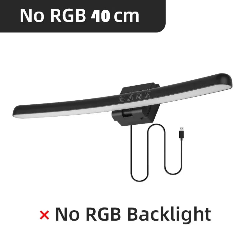 Curved Monitor Light Bar, Stepless Dimming USB Desk Lighting Lamp Applicable to - Back View