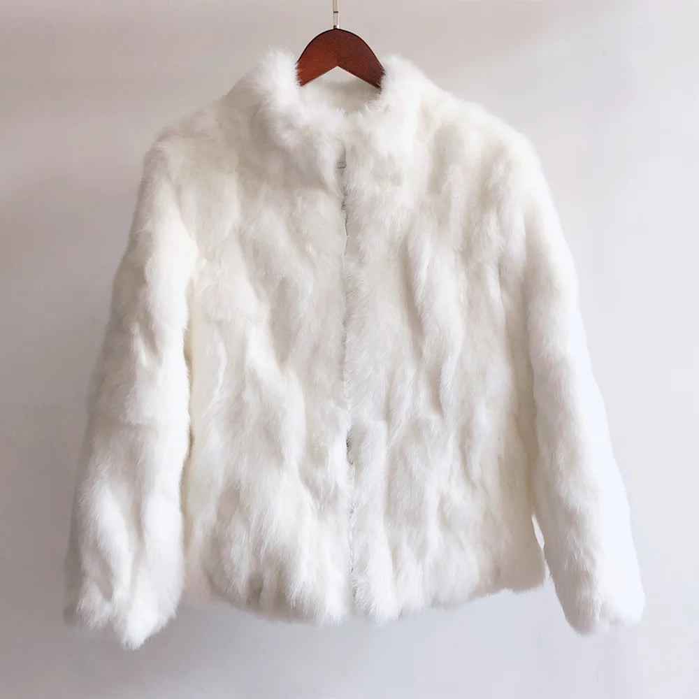 Fancy Rani Natural Rabbit Fur Coat Women Winter Jacket Real Leather And Fur Wome - View 76