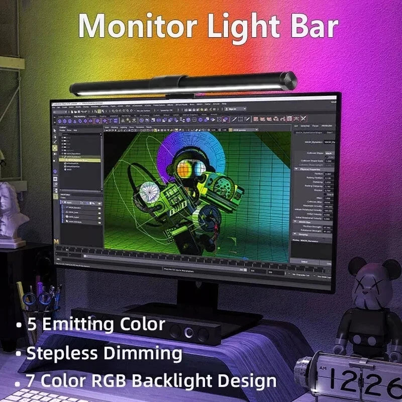 RGB LED Monitor Light Bar Stepless Dimmable Eye Protection Screen Hanging Lamp f - View 4