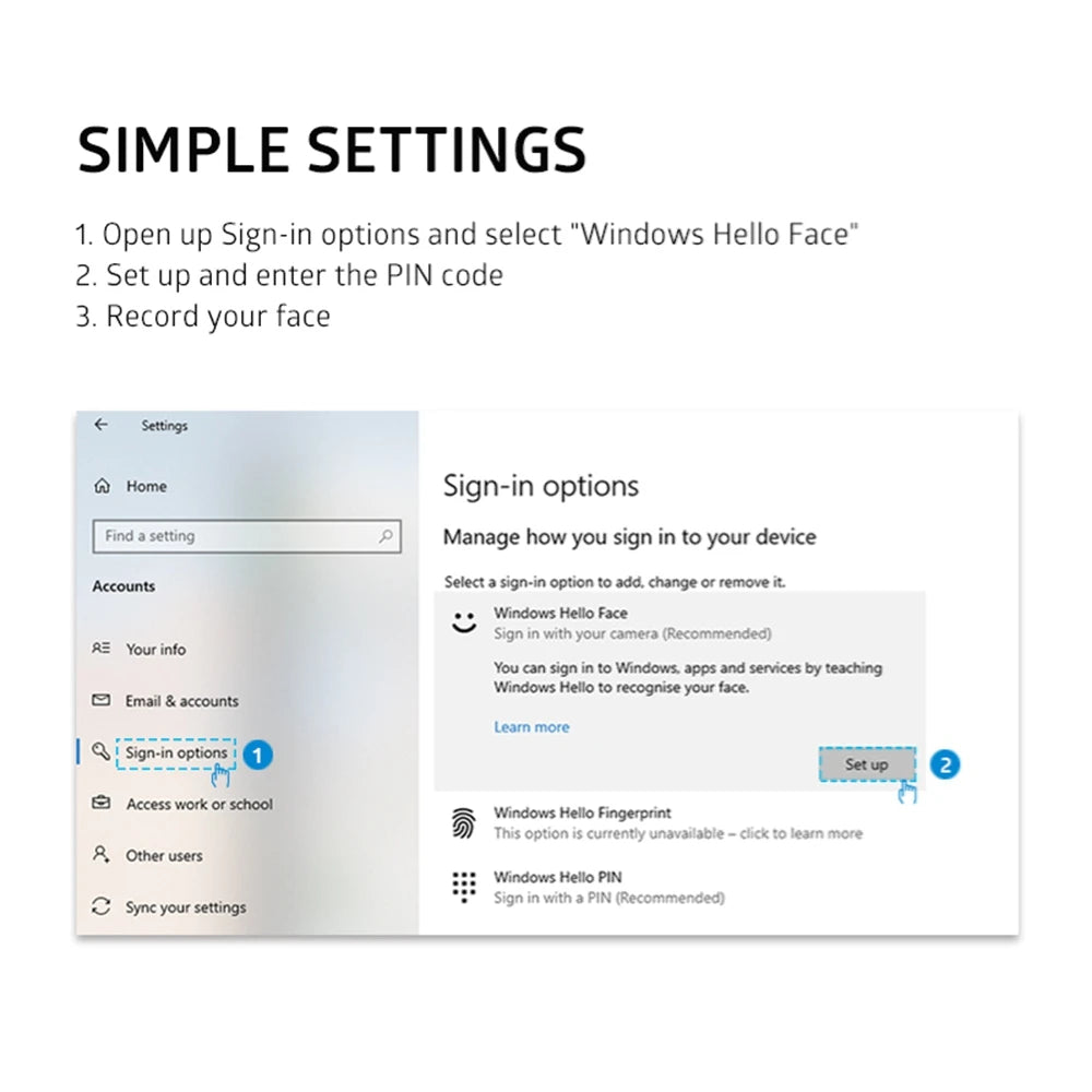 Webcam 2K 1080P - Face Recognition Camera USB | TOALLIN - Product Image 12