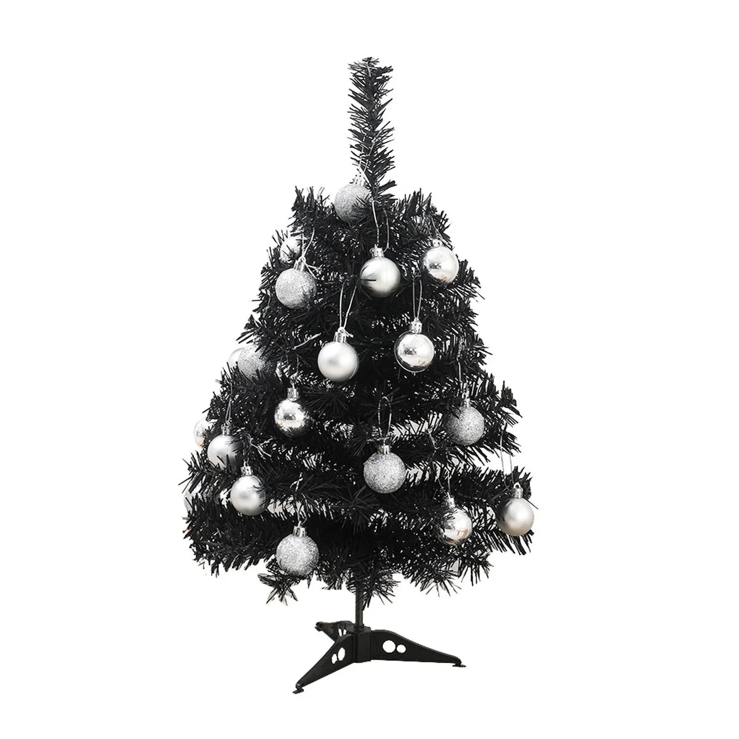 Christmas Tree, Lighted Tabletop Artificial Xmas Tree, Small Tree Ligh - Back View