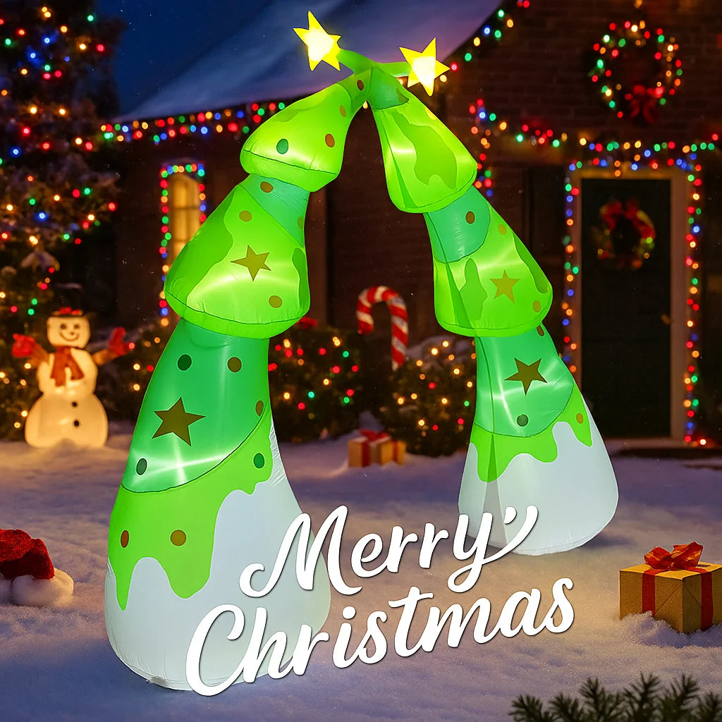 2.7M/9FT Christmas Tree Archway Decorations Home Inflatable Toys with - Interior View